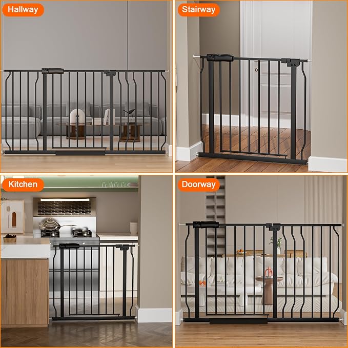 HOOEN 30" Tall Extra Wide Baby Gates - Image 6