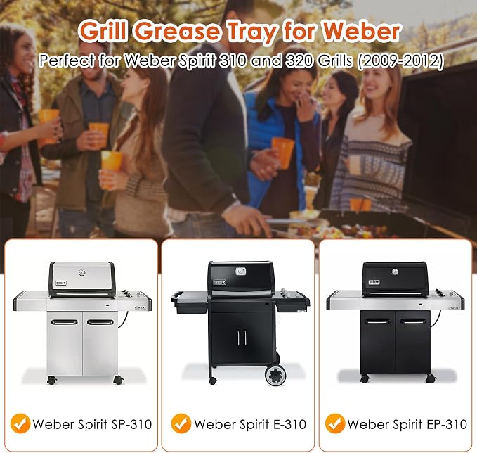 91354 Grease Tray for Weber Spirit 310 and 320 Series Grills - Image 3