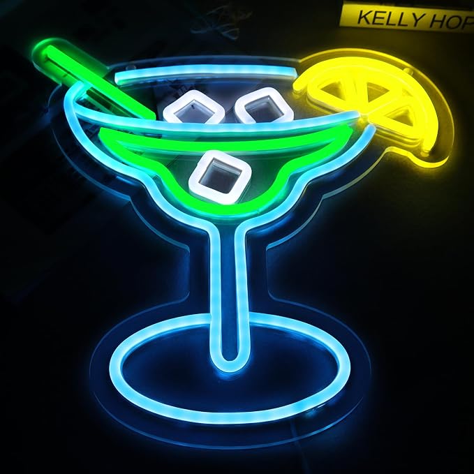 JFLLamp Cocktail Neon Signs for Wall Decor Neon Lights for Bedroom Led Business - Image 2