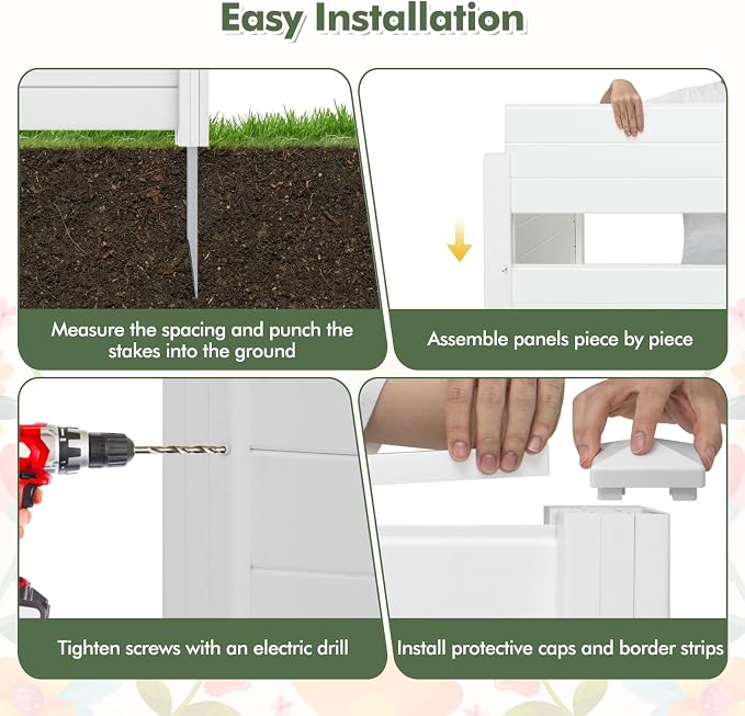 Giantex Air Conditioner Fence 4 Panels - Image 7