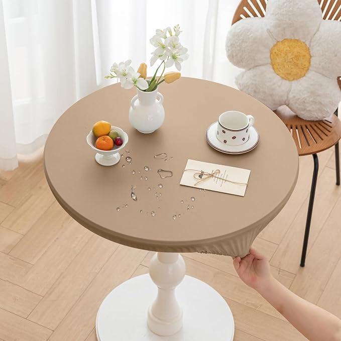 Round Fitted PU Tablecloth by Huierxun