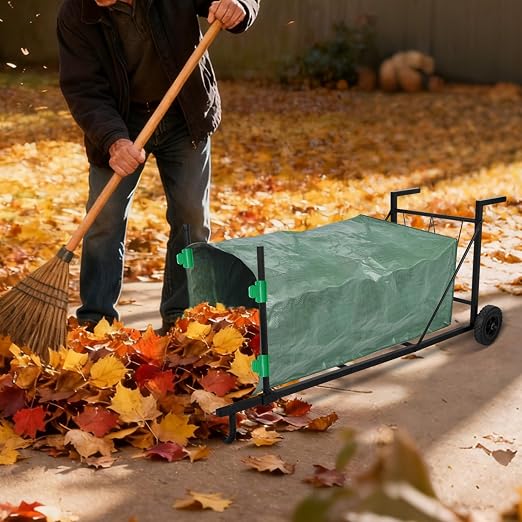 Metal Leaf Bag Holder, 50-55 Gallon Adjustable Trash Bag Holder, Height Added - Image 6