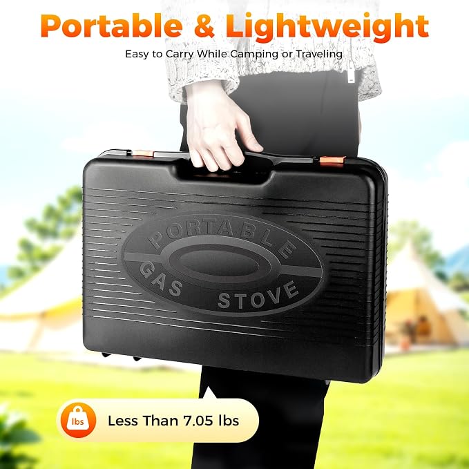 Portable Gas Grill Butane Stove, Portable Camping Grill Gas Stove Free Standing - Image 7