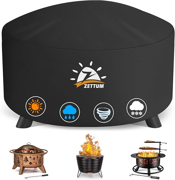 Zettum Fire Pit Cover Round 44 Inch by Zettum