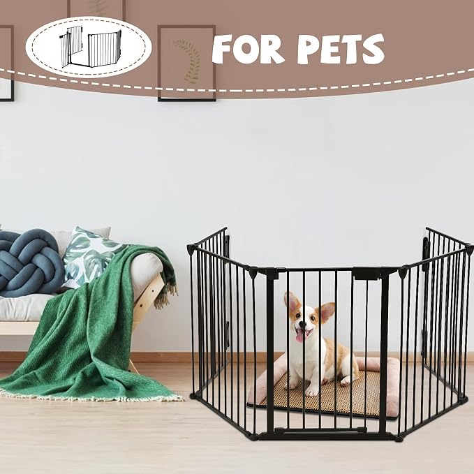 AUXSOUL 118" Wide Baby Gate Metal Safety Playpen - Image 8