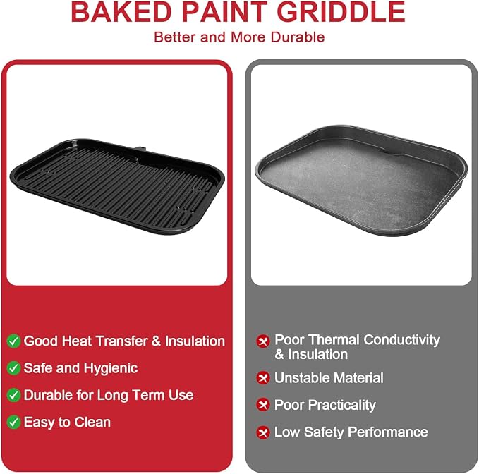 Grill Griddle Plate for Ninja Woodfire Outdoor Grills OG700 Series, Flat Top - Image 4