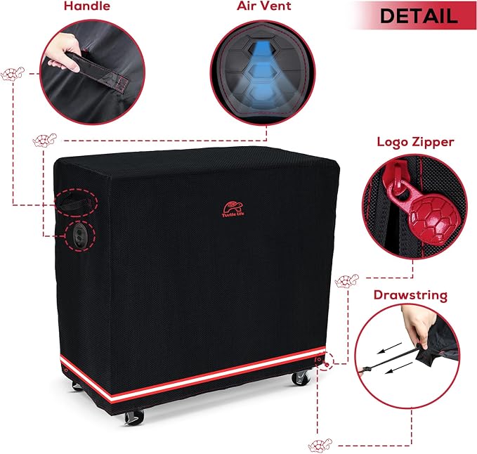 Turtle Life BBQ Grill Cover, 46 Inch Heavy Duty Waterproof Barbecue Gas Grill - Image 4
