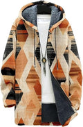 Men's Hooded Sweater Coat Knit Fleece Lined Long Cardigan Jacket by Unknown