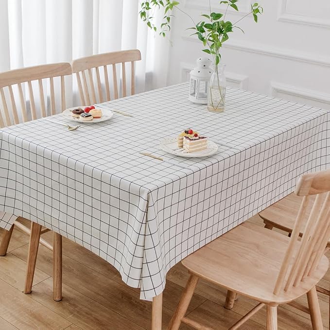 TruDelve Heavy Duty Vinyl Table Cloth Plastic Tablecloths by TruDelve