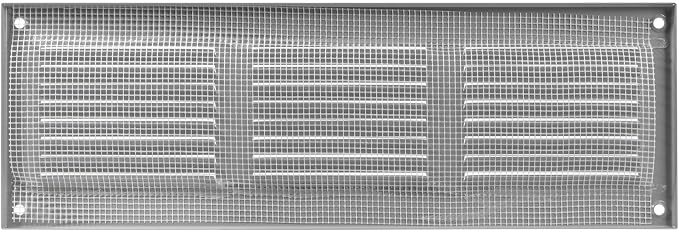 Repa Market 12x4 Inch Air Vent Cover/Gray Galvanized Steel Louvered Grill Cover - Image 7