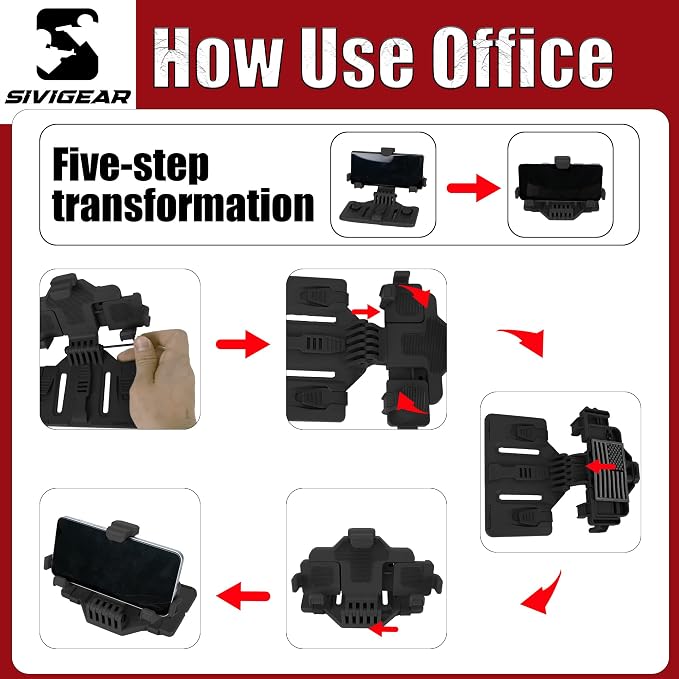 Tactical Phone Holder Available in Full Size Plate Carrier Phone Mount Adjust - Image 7