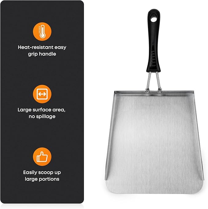 Stanbroil Stainless Steel Griddle Mover Smash Burger Food Shovel Grill Spatula - Image 4