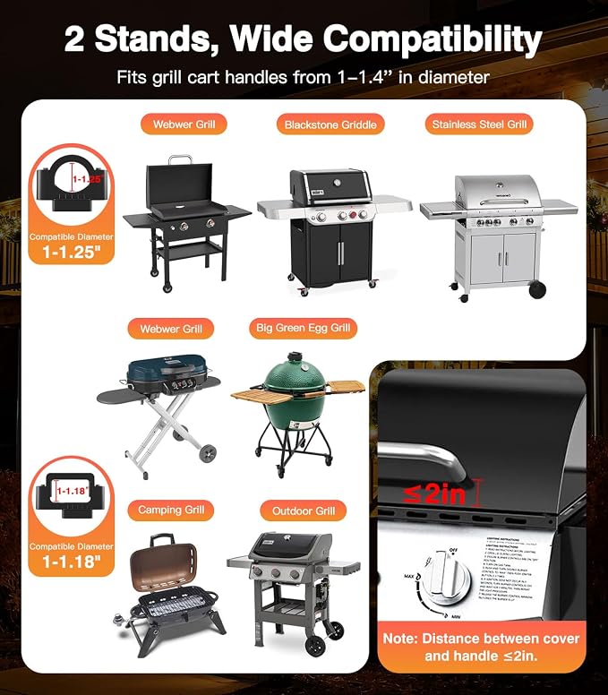 Rechargeable Grill Light for Webwer Grill & Blackstone Griddle, 2 Colors - Image 2