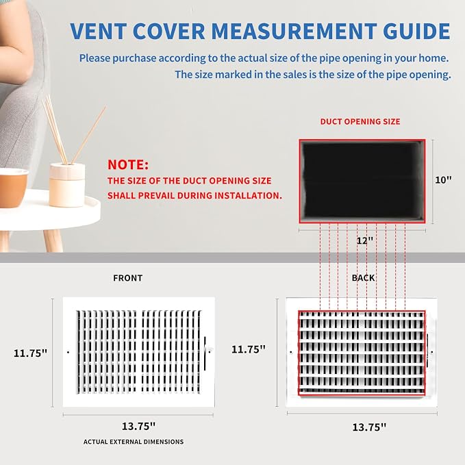 12x10 Vent Register, Vent Covers - Image 6