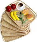PEMAR Set of 6 Bamboo Wicker Serving Trays by PEMAR