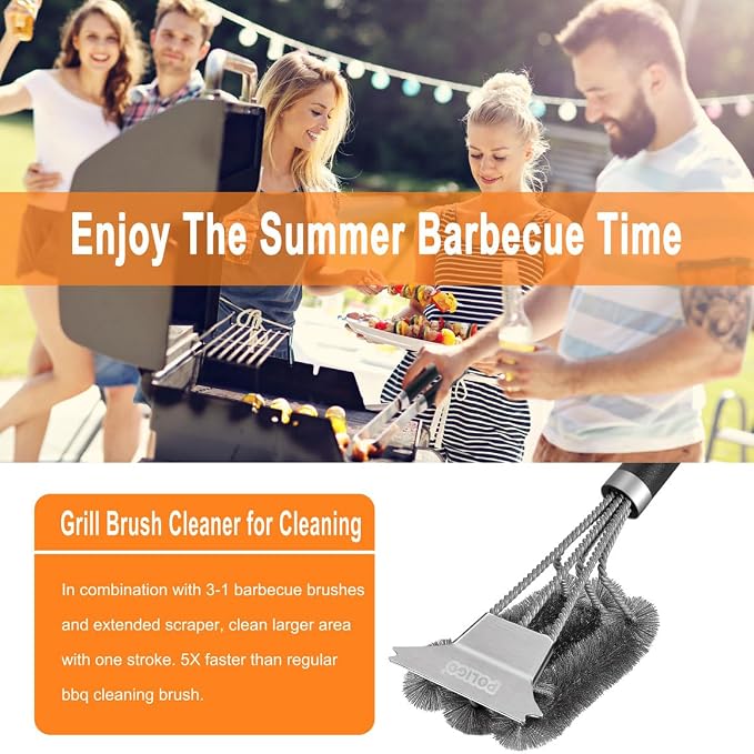 POLIGO Safe Grill Brush and Scraper - Image 4