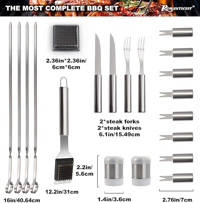 ROMANTICIST 28pcs BBQ Accessories Set - Image 3