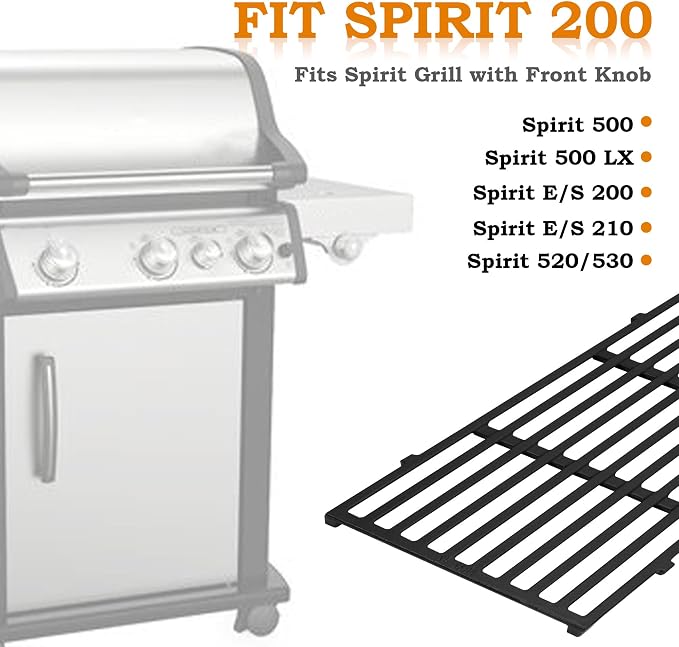 17.5 inch Grill Grates for Weber Spirit Grill Parts, Spirit 200 Series Parts - Image 2