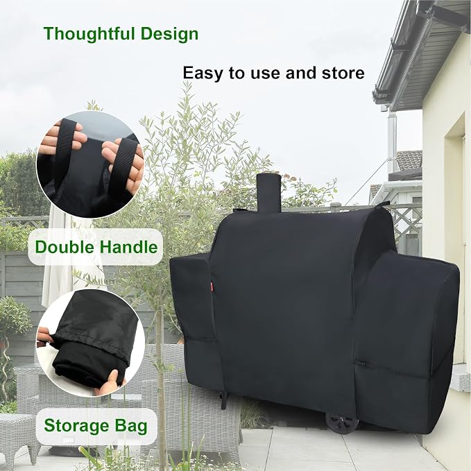 Outdoor Grill Cover for Royal Gourmet CC2036F Barrel Charcoal Grill, Cover Geny - Image 5