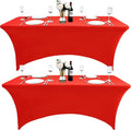 2-Pack 8ft Red Spandex Table Covers by Unknown