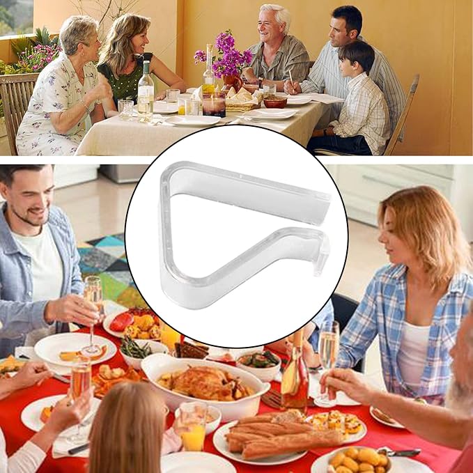 48 Pieces Transparent Clear Tablecloth Clips, Plastic Table Cloth - Image 7