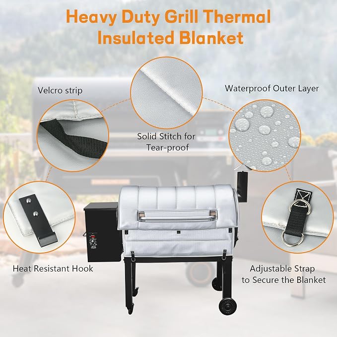 Insulation Blanket for Traeger pro 34 Series TFB65LZBC and Texas Elite 34 - Image 5