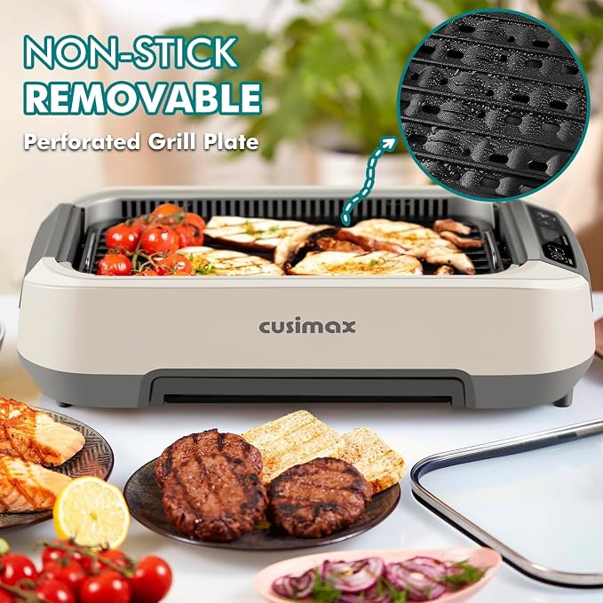Smokeless Indoor Grill, CUSIMAX Electric Grill, 1500W Korean BBQ Grill - Image 6
