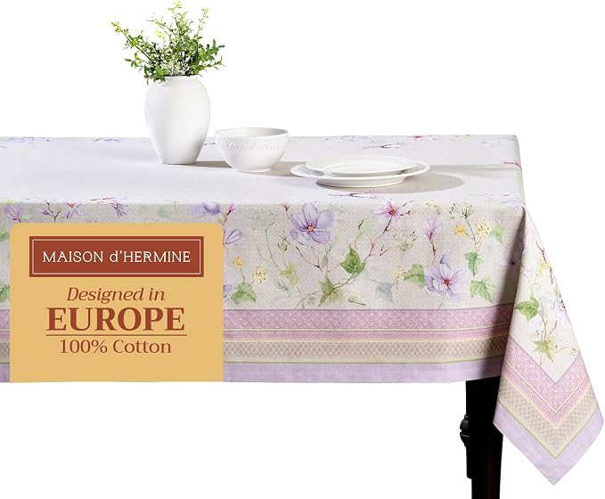 Maison d' Hermine Table Cloth Rectangle Table 100% Cotton 70 x 120 Inches by MaisondHermine