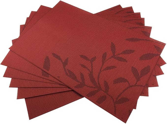Gugrida Place Mats PVC Set of 6, Table Placemats Set of 6 PVC Table Mats by Unknown