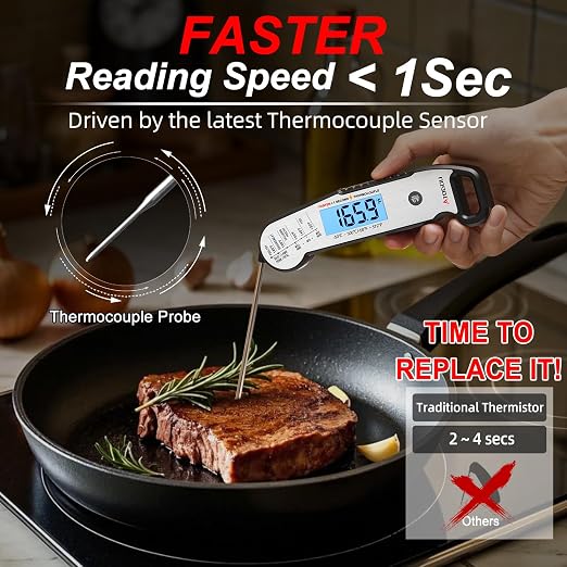 Atogou Professional Food & Meat Thermometer, 1 Sec Instant Read & ±0.5℉ Accuracy - Image 3