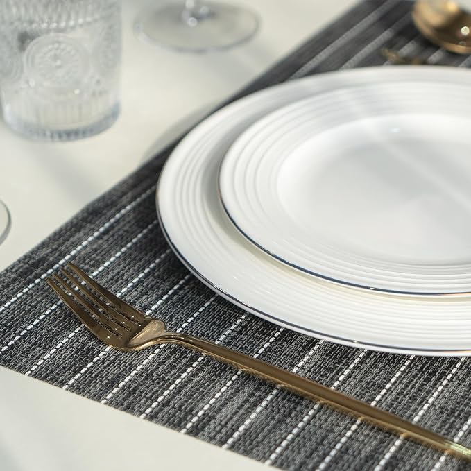 Placemats Set of 8 Vinyl/Plastic Woven Place Mats - Image 7