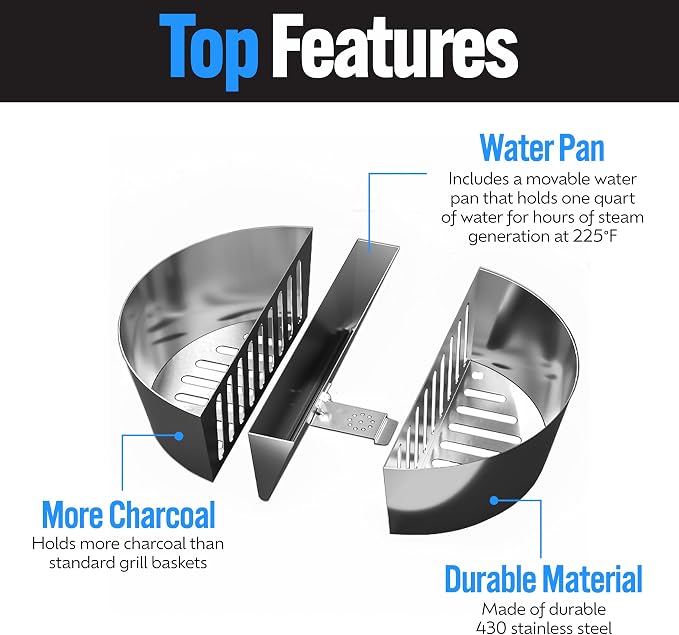 SnS Grills Slow ‘N Sear Charcoal Fire Baskets - Image 3