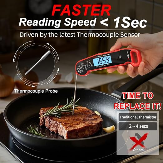 Atogou Professional Food & Meat Thermometer, 1 Sec Instant Read & ±0.5℉ Accuracy - Image 3