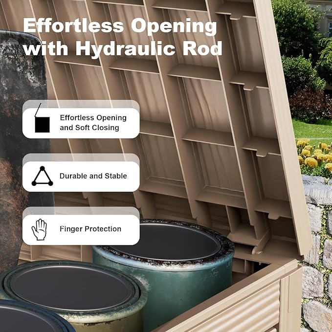 45 Gallon Outdoor Storage Box – Resin Deck Box - Image 3