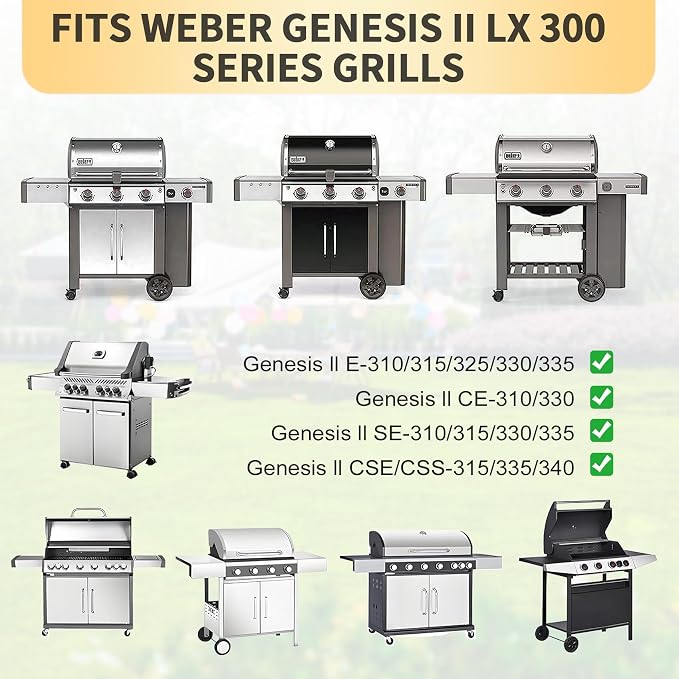Grill Replacement Parts for Weber Genesis II 300 Series, Stainless Steel - Image 2