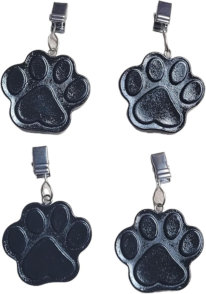 TwoFish Home Set of 4 Cat's paw Resin Table Cover Tablecloth Weights Clips by TwoFishHomeFashionLLC