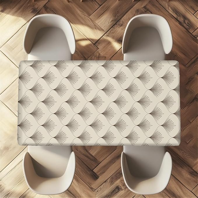 Rectangle Table Cloth Cover Waterproof Elastic Fitted Polyester Fitted - Image 5