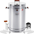 3-in-1 Stainless Steel Smoker Barrel Grill – Portable Charcoal BBQ by InGrill