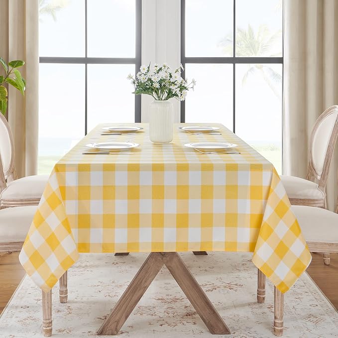Softalker Gingham Checkered Tablecloth Rectangle - Image 8