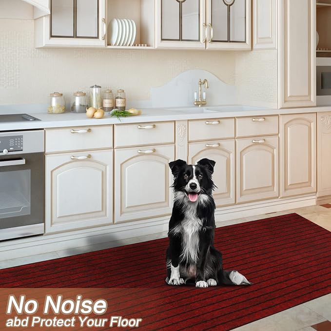 4' x 71' Runner Rugs with Rubber Backing, Indoor Outdoor Utility Carpet Runner - Image 4