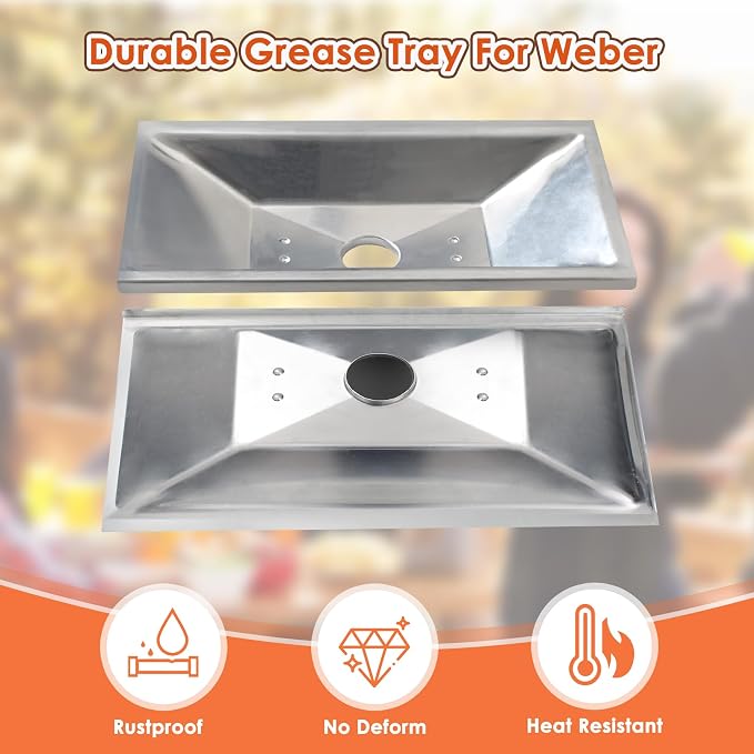 99251 Grease Tray for Weber Genesis Silver A, Drip Pan Tray for Weber Spirit - Image 5