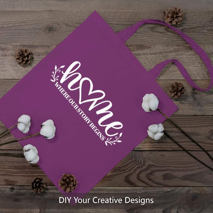 TOPDesign 12-Pack Economical 16"x15" Purple Cotton Tote Bag, Lightweight Medium - Image 3