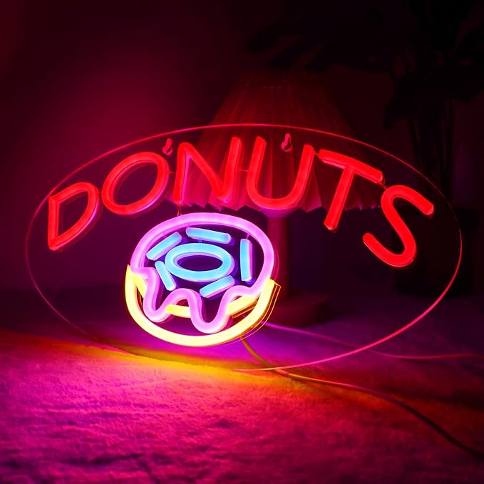JFLLamp DONUTS Neon Signs for Wall Decor Neon Lights for Business Led Signs by JFLLamp