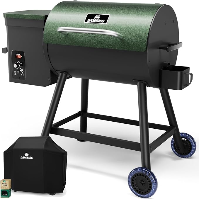 Electric Wood Pellet Grill 8 In 1 BBQ Grills by DAMNISS