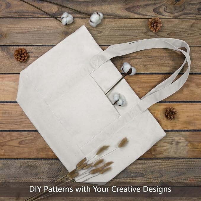 TOPDesign 6-Pack Canvas Tote Bags - Image 3