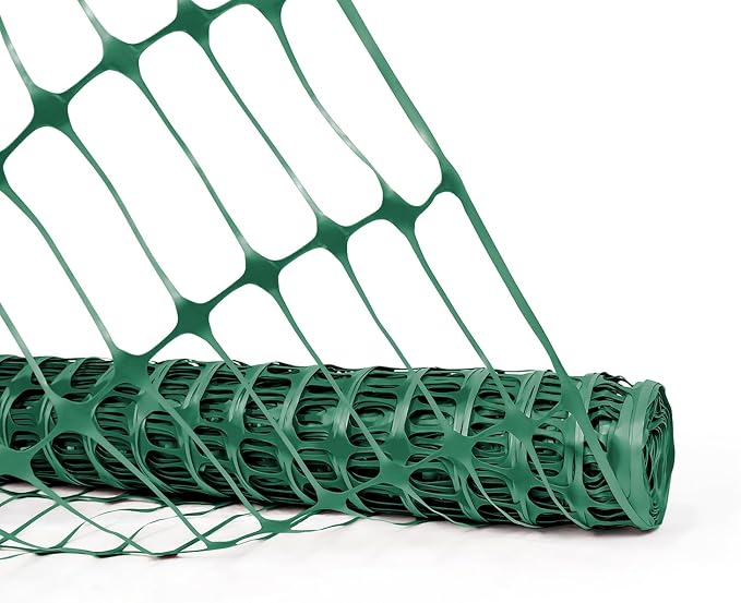 Fencer Wire 4 ft. Safety Fence, 100 ft. Green Plastic Fencing Roll - Image 9