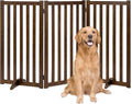 36" Height Extra Tall Freestanding Pet Gate, Solid Wood Folding Safety Fence by Axeman