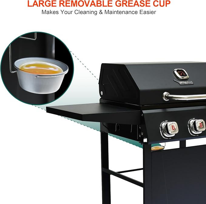 Brand-Man 3-Burner Propane Gas Grill, 000 BTU BBQ Grill - Image 6