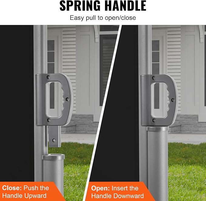 VEVOR Retractable Side Awning, UV 50 71''x 236'' Full Aluminum Rust-Proof Patio - Image 5