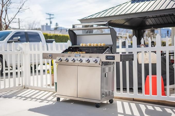 Monument Grills 6-Burner Convertible Natural Gas Smart bbq Grill Stainless - Image 9